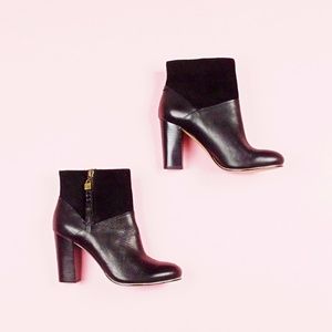 Elliott Lucca Dafne Black Leather Suede Boots NWOB